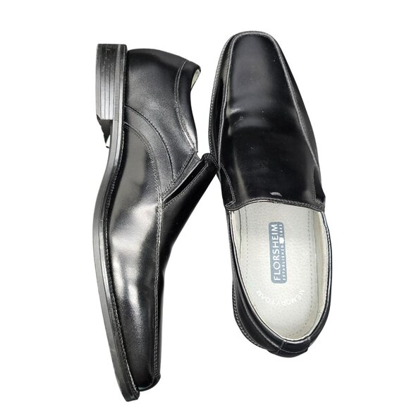 Florsheim Mens Forum Moc Toe Slip-On Dress Shoes 8D Black Leather NIB CM2080 - Picture 12 of 14